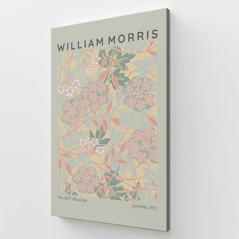 «Soft Sage Jasmine» par William Morris, 72" H x 48" W x 1.25" D, Stretched Canvas