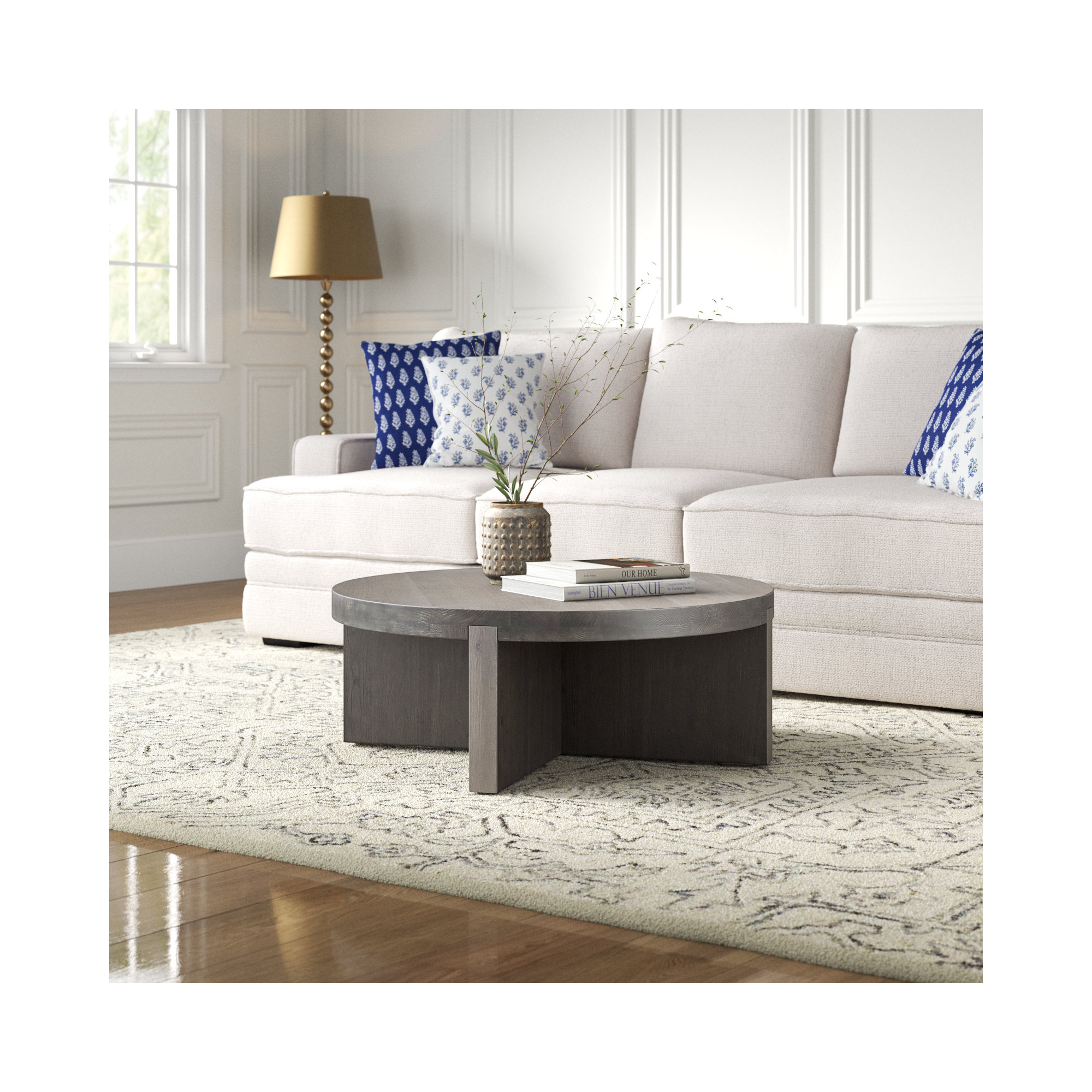 Wytheville Solid Wood Coffee Table, Gray