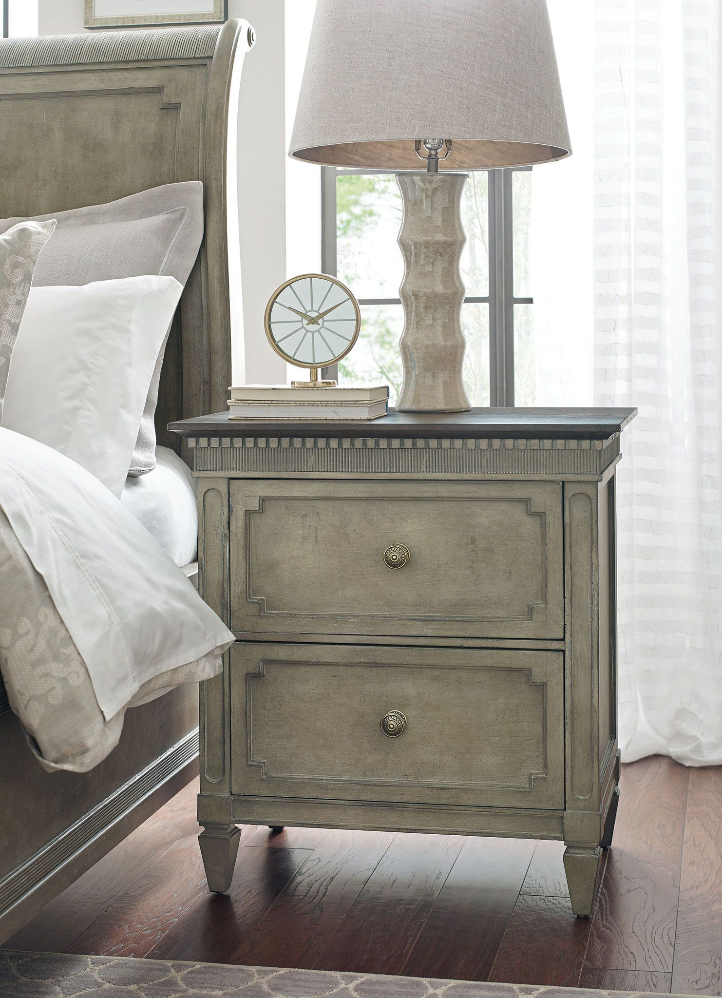 Lark Manor Coffey 2 - Drawer Nightstand in Gray & Reviews | Wayfair