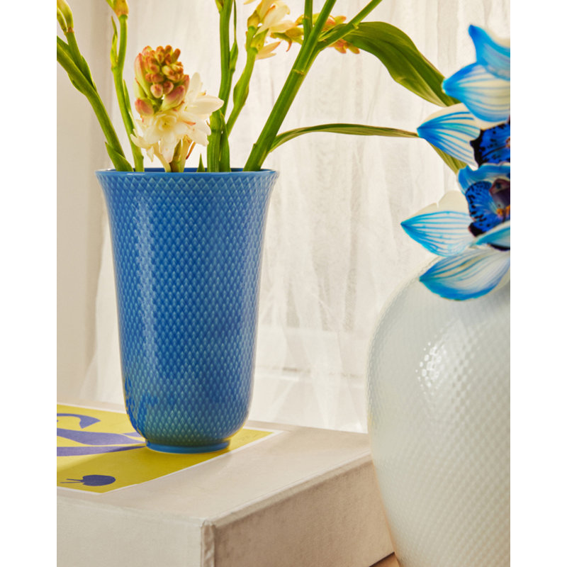 Pot en porcelaine Rhombe, Bleu
