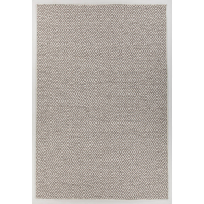 Tapis dhurrie zone grise fait main Schramm, Rectangle 7 pi 9 po x 10 pi 6 po