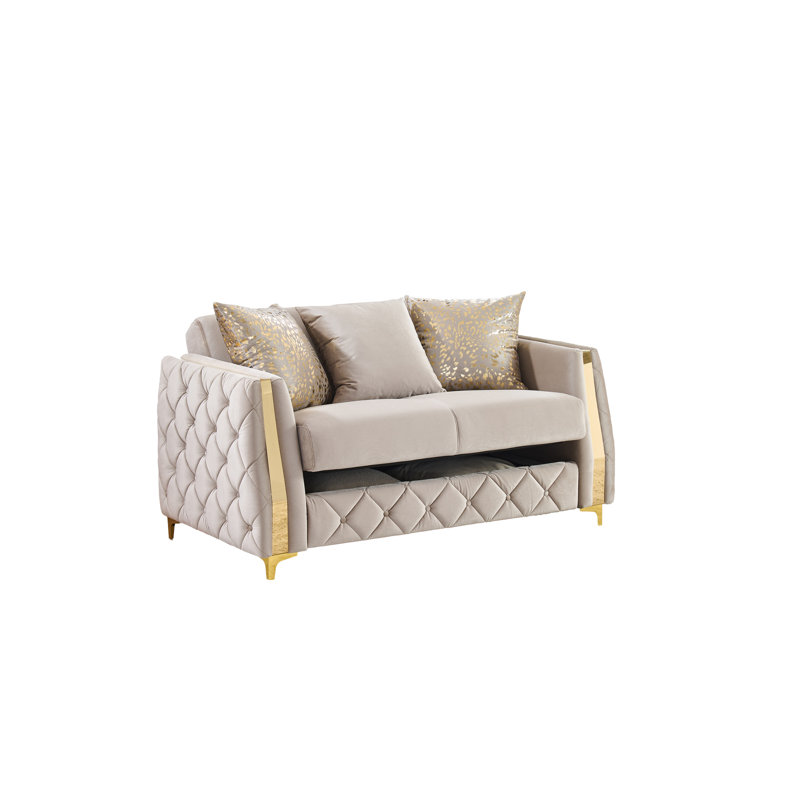 Luxury Upholstered Sofa with Hidden Storage