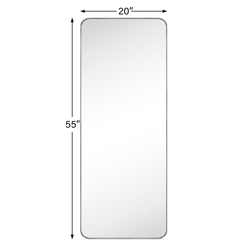 Miroir de salle de bain Kengston, Chrome chrome, 55 po x 20 po