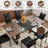 7-Piece Rectangle 71" Dining Table Sets With Adjustable Foot Pads For Dining Room, Restarant, Or Canteen