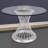 Nevil Round Glass Top Dining Table