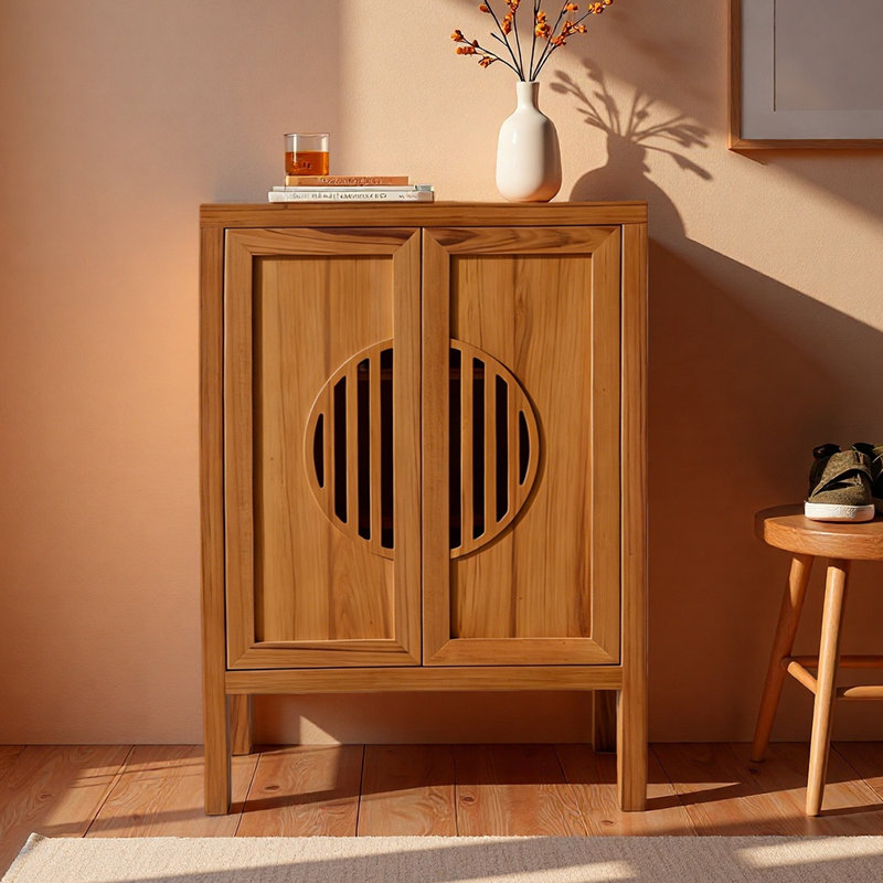 Armoire à chaussures en bois massif