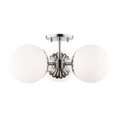 Plafonnier semi-encastré 3 lumières 17,5 po Deniaud
