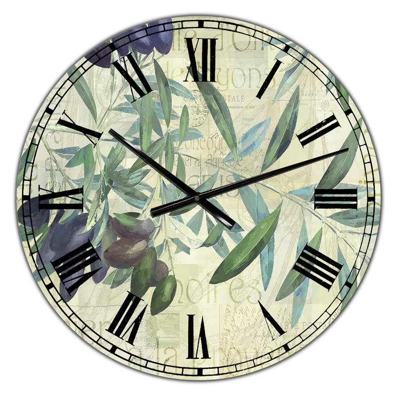 Olives de Nyons - Grande horloge murale de chalet, Petit