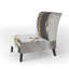 Glam Painted Arcs II - Transitional Upholstered Slipper Chair
