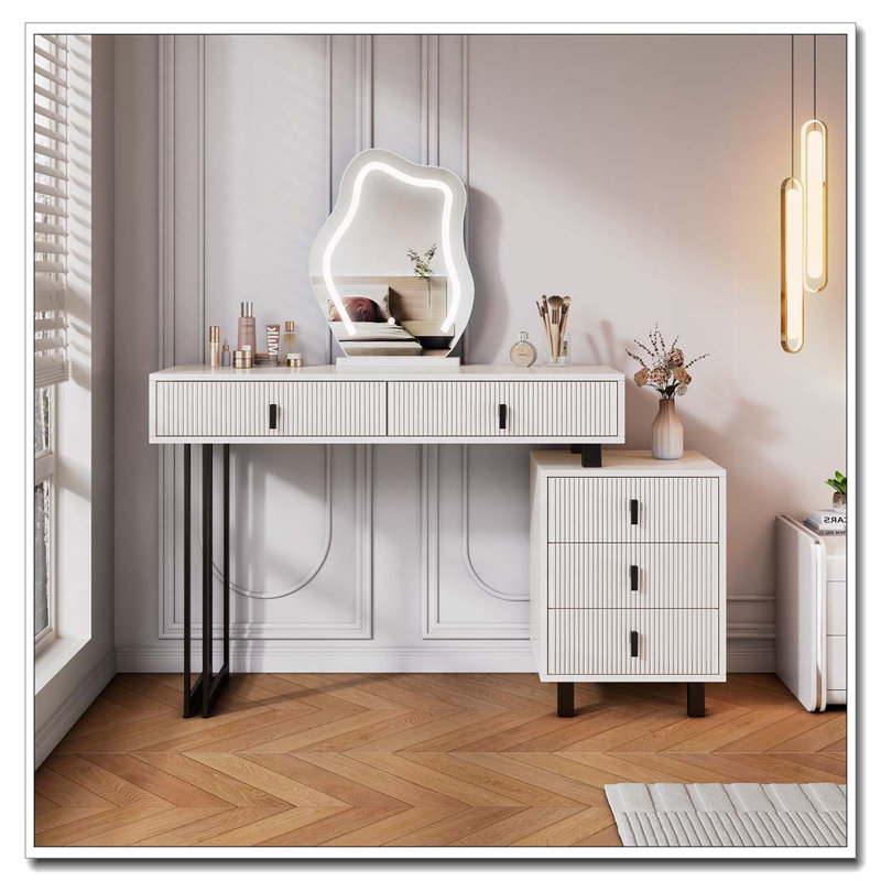 Coiffeuse à hauteur réglable avec miroir DEL Cloud