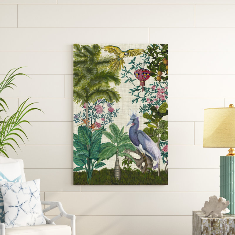 Paradis chinoiserie I, H 48 po x l 32 po x P 1,25 po