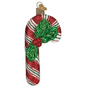 Old World Christmas Glistening Candy Cane Hanging Figurine Ornament ...