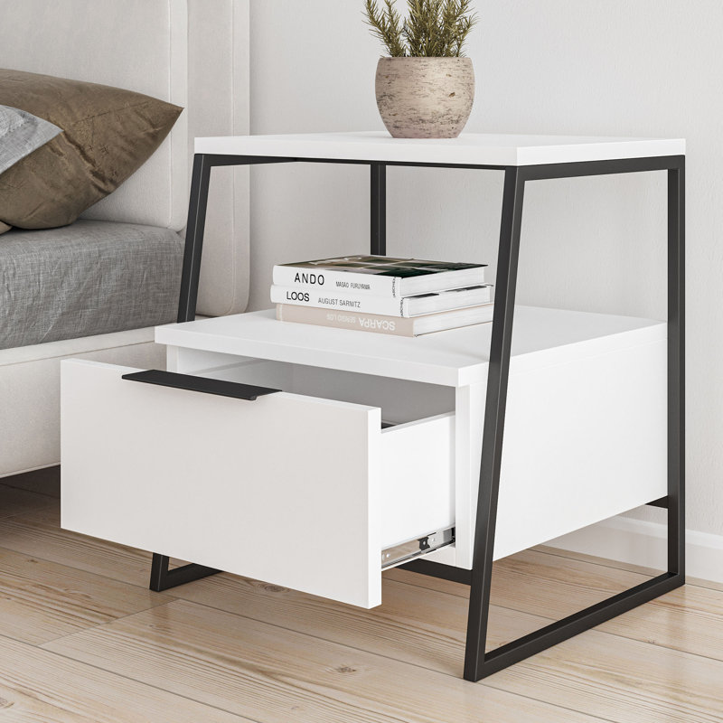 Alishia Nightstand, White