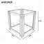 Table basse moderne en verre transparent avec structure asymétrique en métal, finition dorée et tablette inférieure pour un rangement élégant-2081409368-2090749276