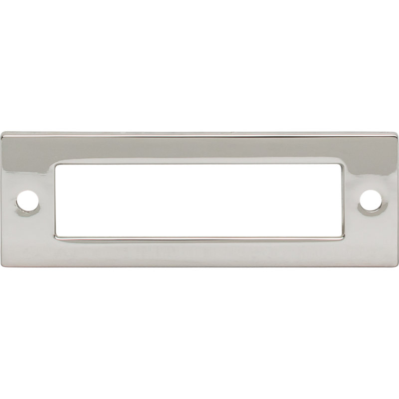 Hollin  Backplate, 1.19" H x 3.5" W x 0.13" D, Polished Nickel