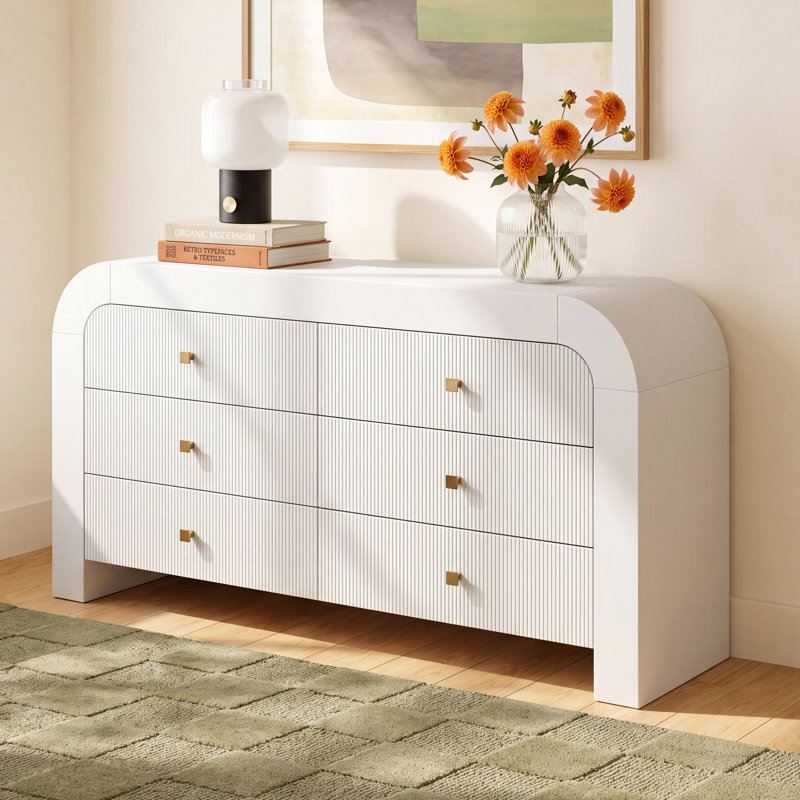 Baxley 62 " W 6 - Drawer Dresser, White