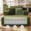 Fauteuil à billes surdimensionné, méridienne convertible avec housse en velours côtelé moelleux, canapé en mousse à haute densité, fauteuil à billes avec 3 coussins et pochette de rangement pour le salon, la chambre à coucher et les petits espaces-2076449091