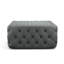 Silkgrass Velvet Tufted Square Footstool Ottoman-1257153916