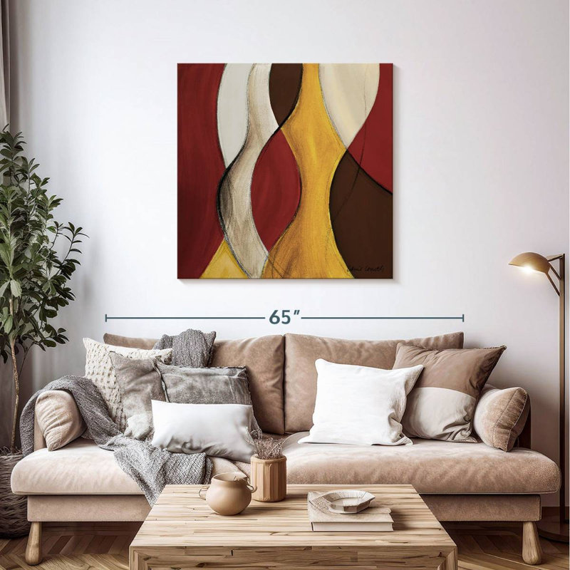 Avery Crimson Coalescence II, 39" H x 39" W