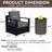 2-Person Modern Aluminum Outdoor Patio Furniture Set with 2 Armchairs,2-in-1 Fire Pit Table and Grey Cushions-114843181