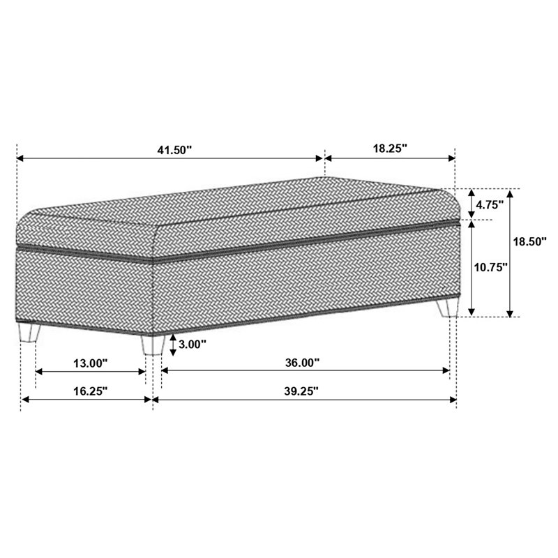 Coffre en osier Arleen, Naturel
