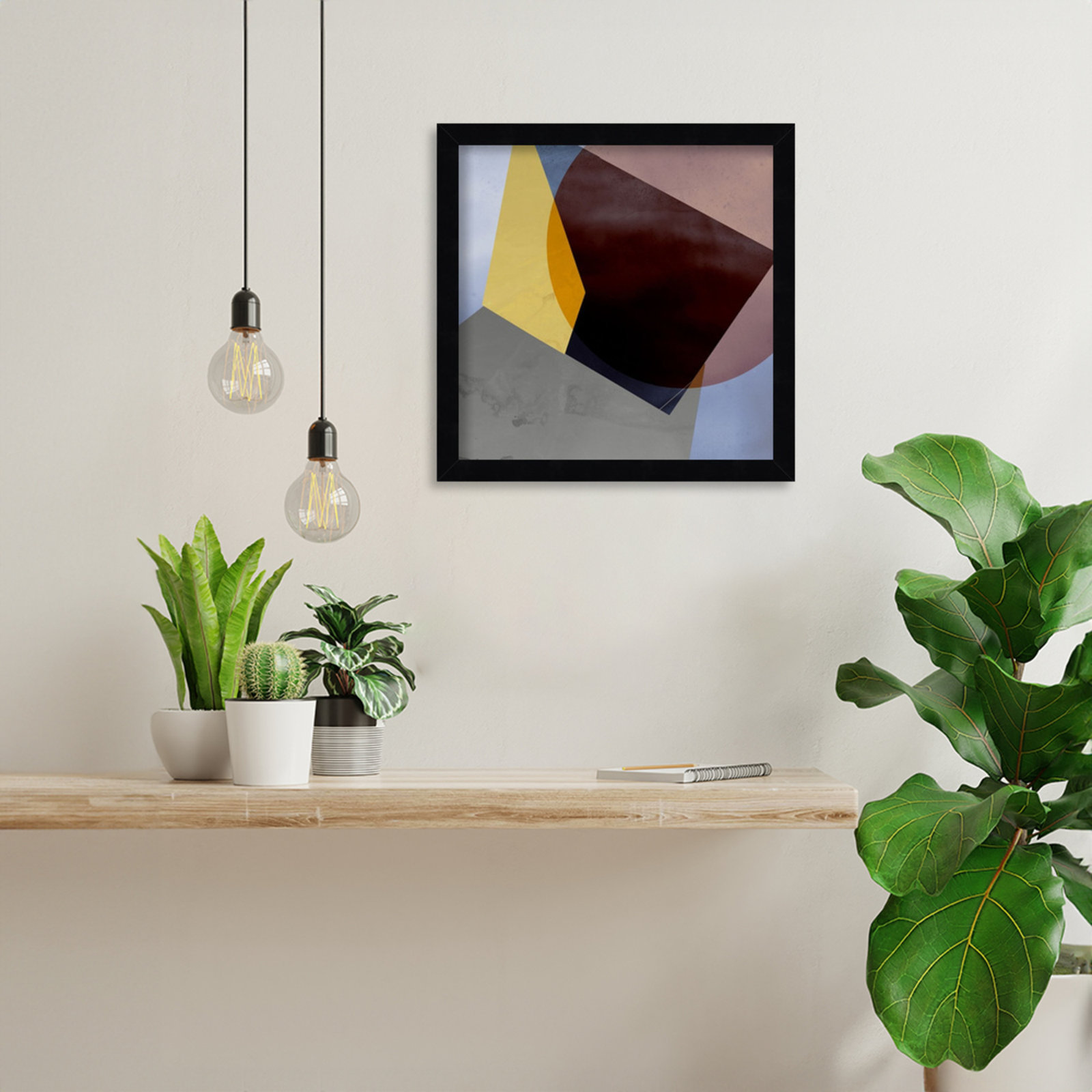 Flagler "Essentially Minimal II" Print, 13" H x 13" W, Black
