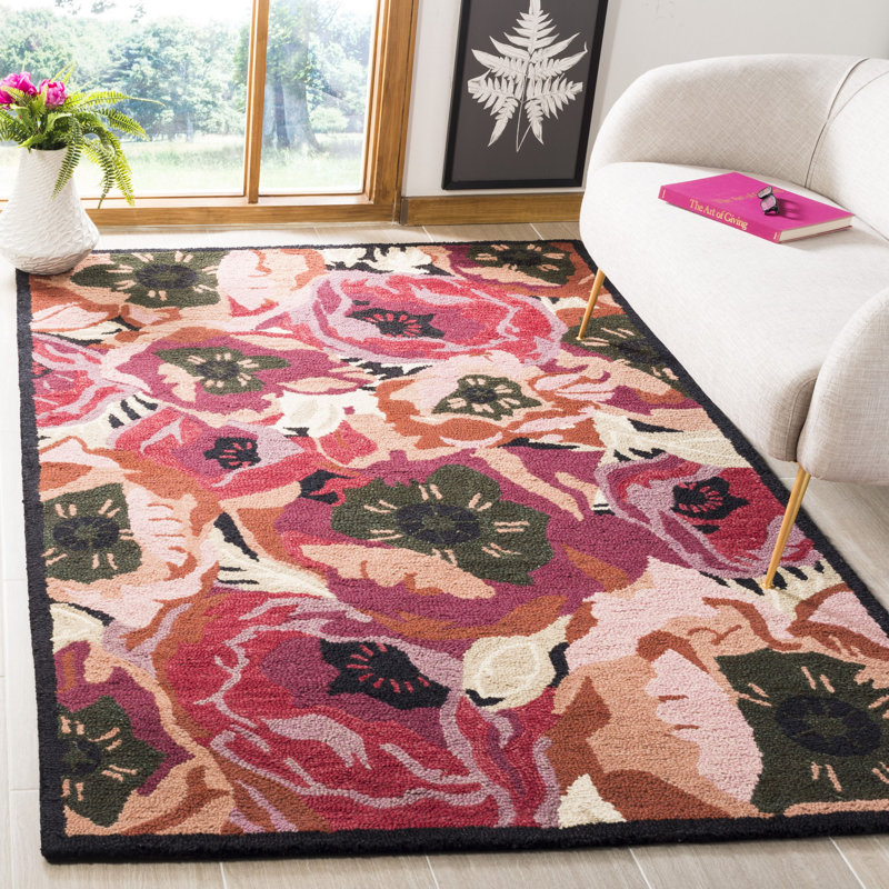 Coreatha Martha Stewart Hand Tufted Wool Pile Floral Rug, Rectangle 8' x 10'