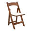Ensemble de 4 chaises pliantes en bois de noyer naturel pour un rangement peu encombrant