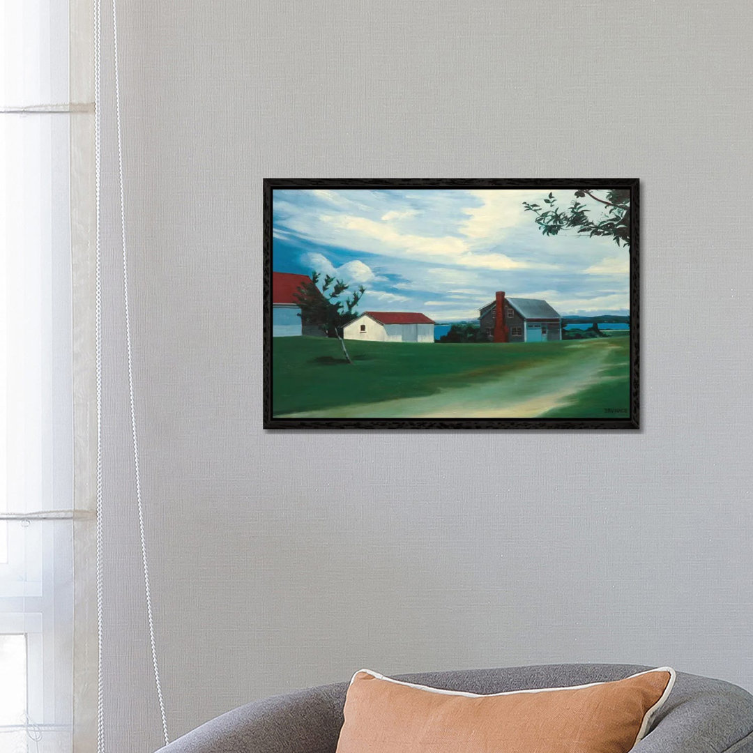 Anwesen mit Blick auf den Menemsha-Teich von Nick Savides - Galerie-verpackte Leinwand Giclée auf Leinwand