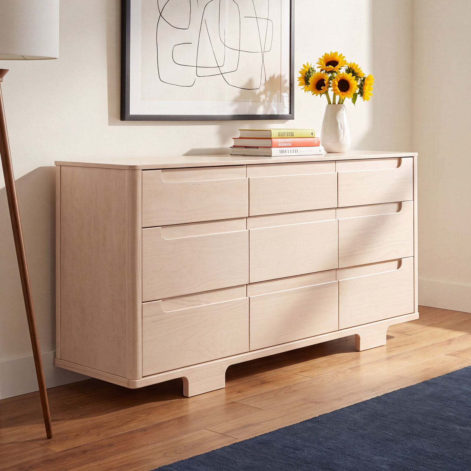 Yuzu 9-Drawer Dresser, Washed Natural