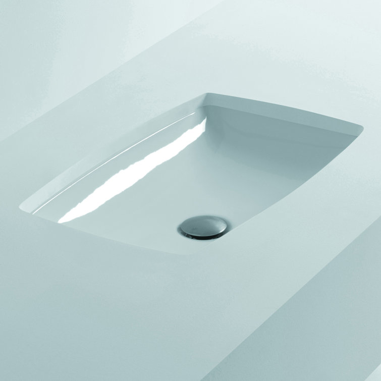 WS Bath Collections H10 12.6'' White Ceramic Rectangular Bathroom Sink