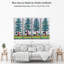Bleu épinette bleue: ensemble de décoration murale 4 pièces