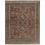 Naleia Hand Knotted Wool Geometric Area Rug in Red-1437172221