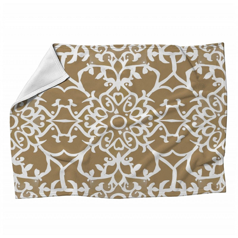 Plain Weave Muslin Machine Printed Throw Blanket, 60" L x 50" W