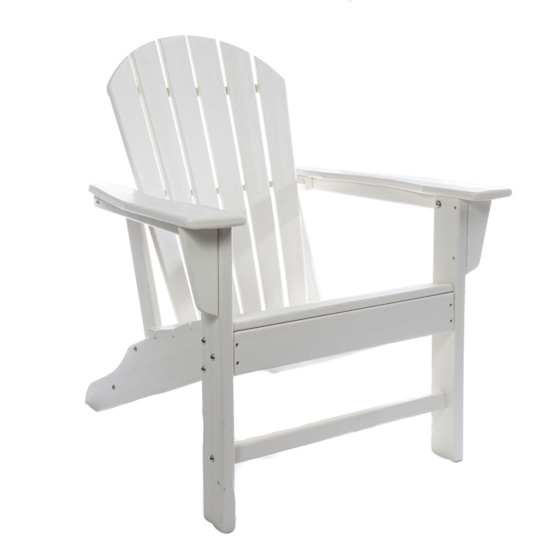 Chaise Adirondack en plastique Atilus, Blanc
