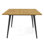 Table de salle à manger pour l'extérieur George Oliver pour 4 personnes 42,5 po avec trou pour parasol 1,9 po George