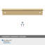Poignées d'armoire Edge Champagne 5-1 / 16 pouces (128mm) Edge - 10 pièces-111778479-111778472