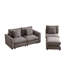 Canapé modulaire avec repose-pieds et trois coussins-391091977