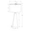 Lighting, H 27 po, lampe de table, résine noire, abat-jour beige, moderne