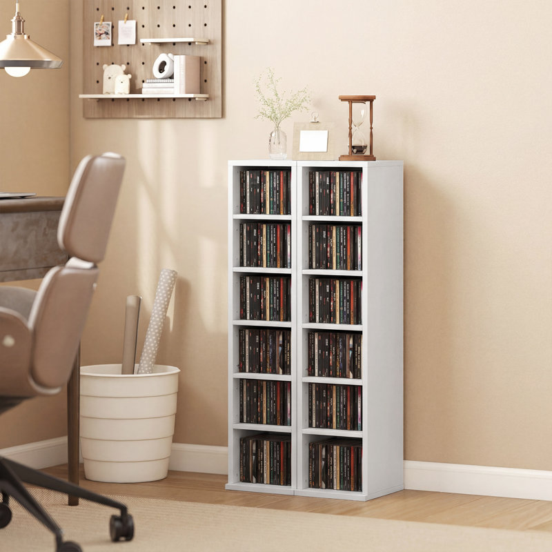 Ermanno 88.5cm H Media Shelves, Matte White