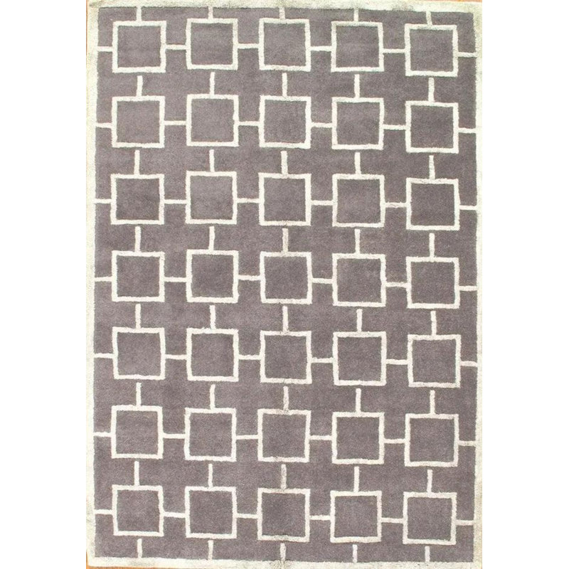 Geometric Area Rug in Gray