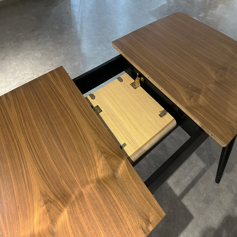 Natural & Black Finish Dining Table