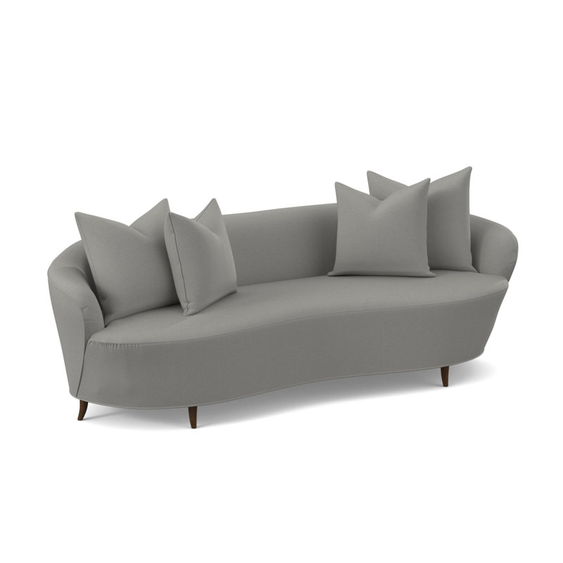 Boomerang Sofa, American Walnut, Fizz Ivory 100% Polyester