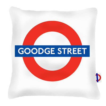 Goodge Street Tube Station London Transport Cushion