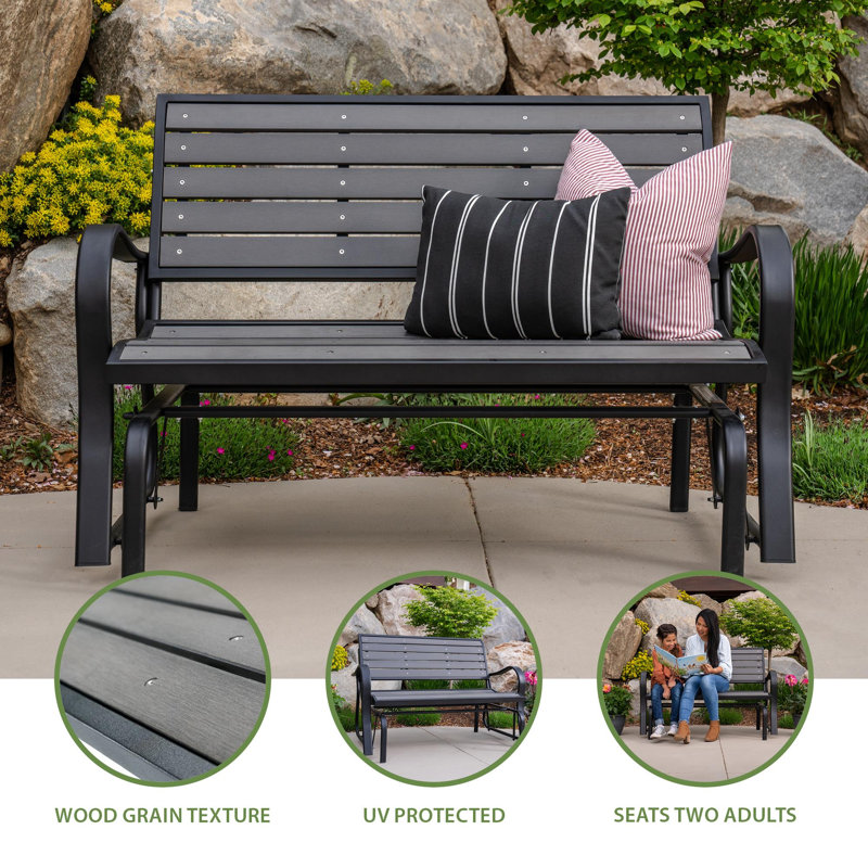 Glider Bench, Harbor Gray/Black