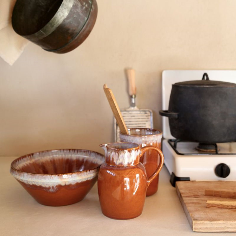 Poterie Stoneware Round Utensil Crock