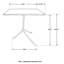Table d'appoint 1 pièce brun foncé et bronze industriel 15,75 x 15,75 x 20 po