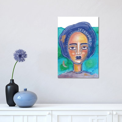 Determined 1 Piece Wrapped Canvas Wall Art