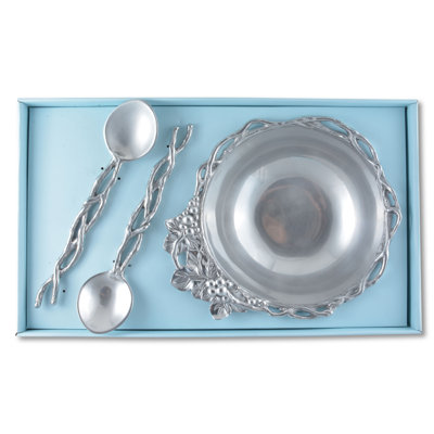 Arthur Court Designs Grape Aluminum Salad Bowl