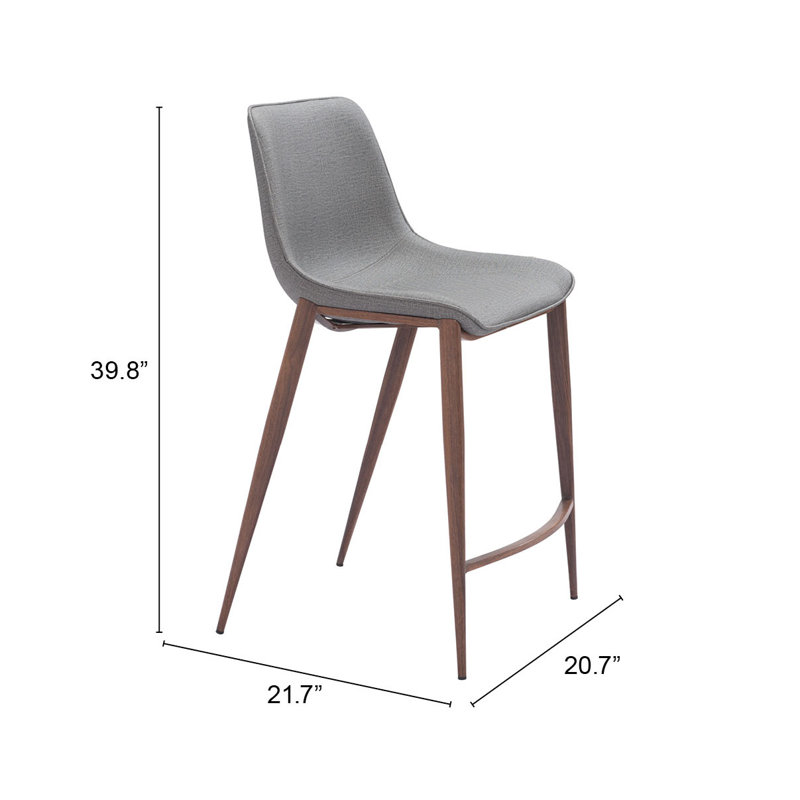 Tabouret de comptoir Eastan, Tabouret de comptoir (siège d'une hauteur de 25,8, Gris ardoise